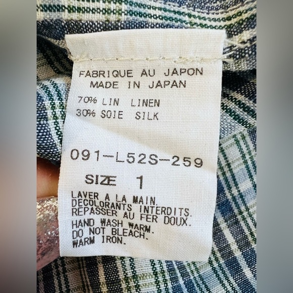 ARTS & SCIENCE 01-L52S- 259  Tunic Dress Size 1 NWT Linen / Silk Made In Japan - Picture 7 of 11